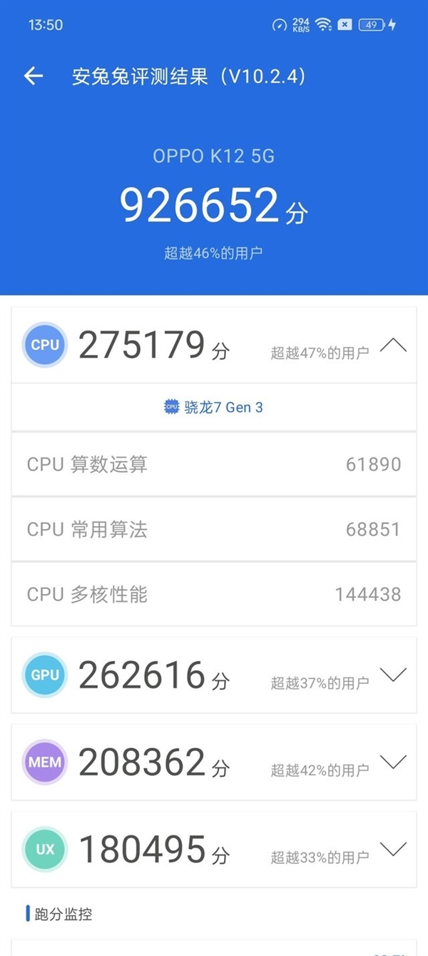 百瓦快充+5500mAh大電池同檔罕見！OPPO K12上手