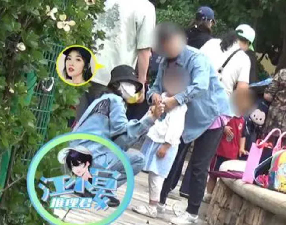 唐藝昕接女兒放學(xué)，張若昀4歲女兒近照 8