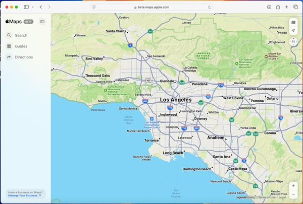 蘋果推出Apple Maps網(wǎng)頁版地圖：兼容Win PC Chrome、Edge瀏覽器