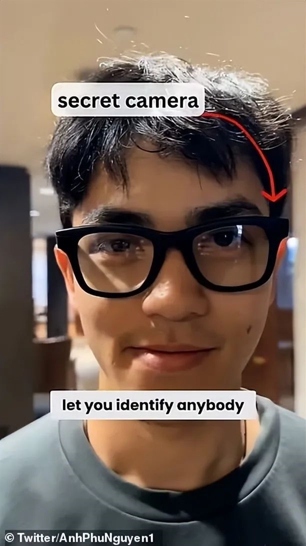 哈佛學生爆改智能眼鏡 看一眼就能人肉你：姓名住址一目了然