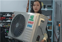 美女博主爆改家用空調(diào)外機給電腦降溫：散熱無敵了 RTX 5090絕配！